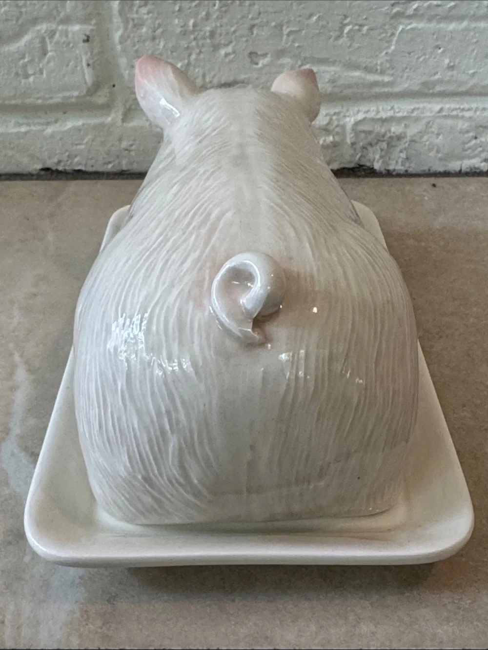 Otagiri Sleeping Pink Pig Covered 7 3/8